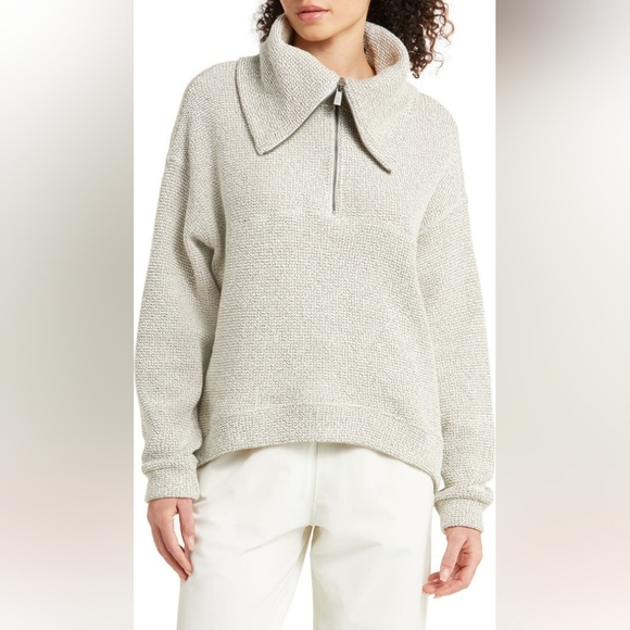 Sweaty Betty- Restful Bouclé Zipneck Sweatshirt - Picture 7 of 16